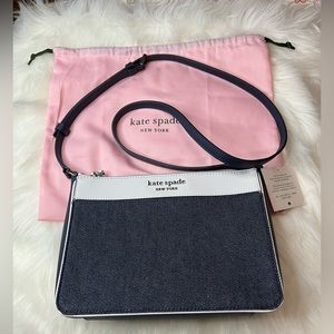 Kate Spade CAMERON DENIM COLORBLOCK MEDIUM TOP ZIP CROSSBODY
